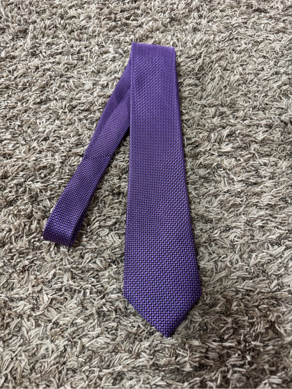 The Tie Bar Purple Knit Tie with Subtle Texture